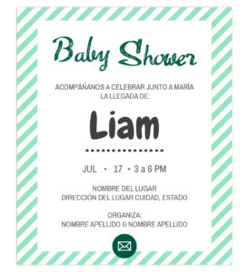 Invitación para Baby Shower Niño