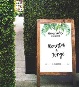 Banner Bienvenida Boda Jungle