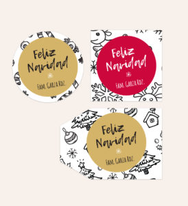 Diseño Etiqueta Fondo de Navidad