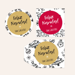 Diseño Etiqueta Fondo de Navidad