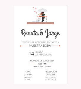 Diseño de invitación boda