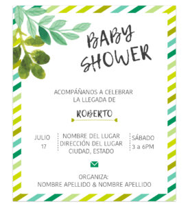 Invitación Baby Shower Jungle