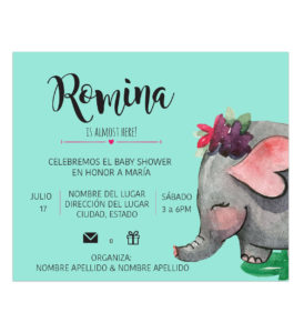 Invitación Baby Shower Manny