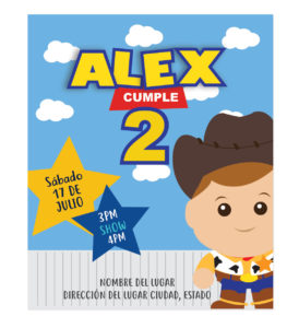 Invitación de Cumpleaños Woody