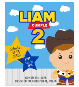 Invitación de Cumpleaños Woody