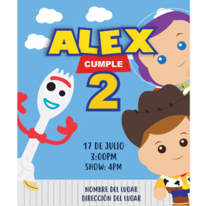 Invitación Cumpleaños Amigos Toy Story