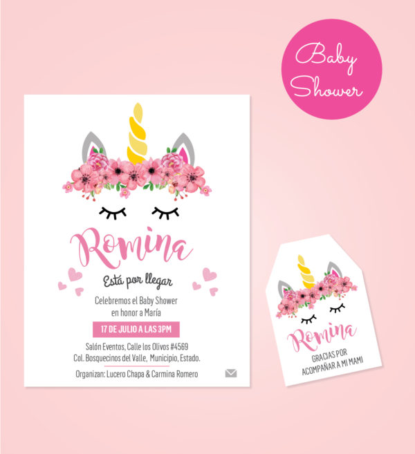Diseño de Invitación + tarjeta de agradecimiento para Baby Shower