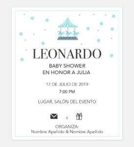 Invitación Baby Shower Stars