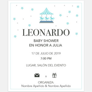 Invitación Baby Shower Stars