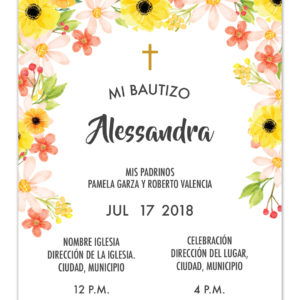 Diseño de Invitación Bautizo Summer