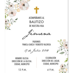 Diseño de Invitación Bautizo Clásica