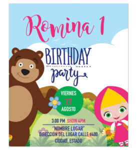 Invitación Masha Campo