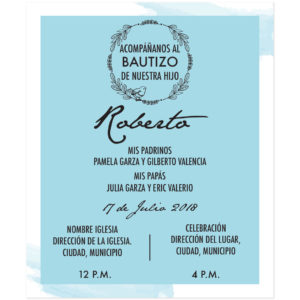 Diseño de Invitación Bautizo Antoine