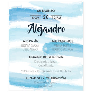 Diseño de Invitación Bautizo Cielito