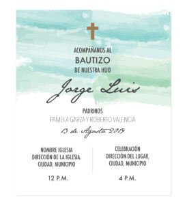 Diseño de Invitación Bautizo Ocean