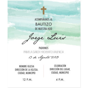 Diseño de Invitación Bautizo Ocean