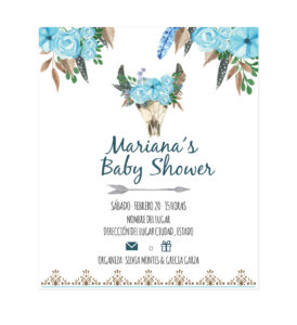 Diseño Invitación Baby Shower Tribu