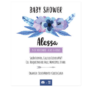 Diseño Invitación Baby Shower Boho