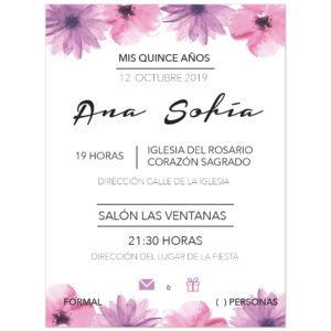 Invitación XV Años Rose Rose