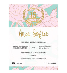 Invitación XV Años Florida