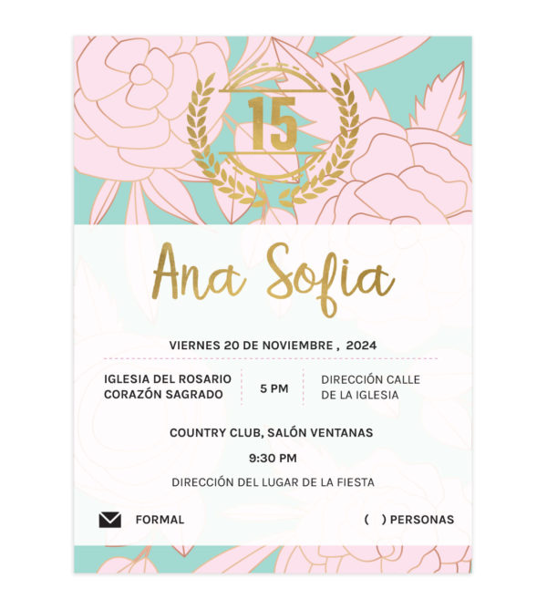 Invitación XV Años Florida