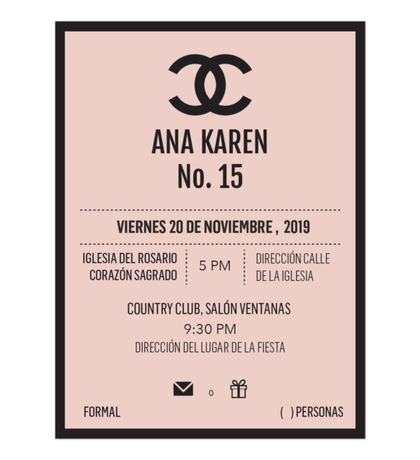 Invitación XV Años Coco CH