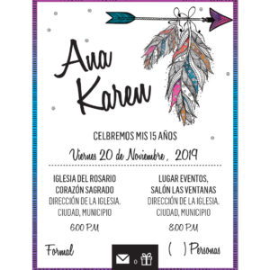 Invitación XV Años Boho