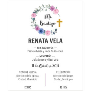 Diseño de Invitación Bautizo Corona