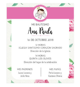 Invitación Bautizo Lola