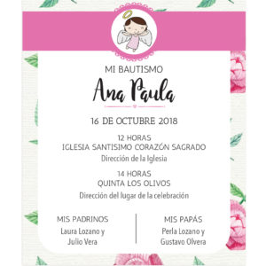 Invitación Bautizo Lola