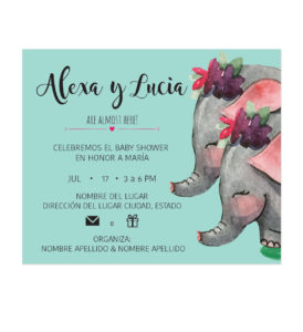 Invitación Baby Shower Mannys