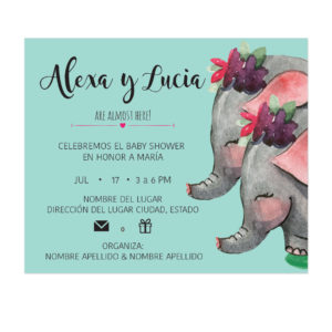 Invitación Baby Shower Mannys