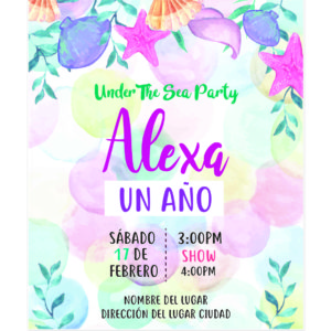 Invitación Cumpleaños Sirena Estrella