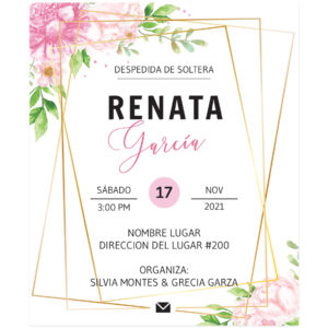 Invitación Despedida de Soltera Rose