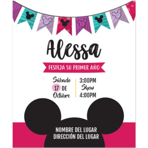 Invitación Cumpleaños Mickey Niña