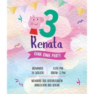 Invitación Cumpleaños Peppa P