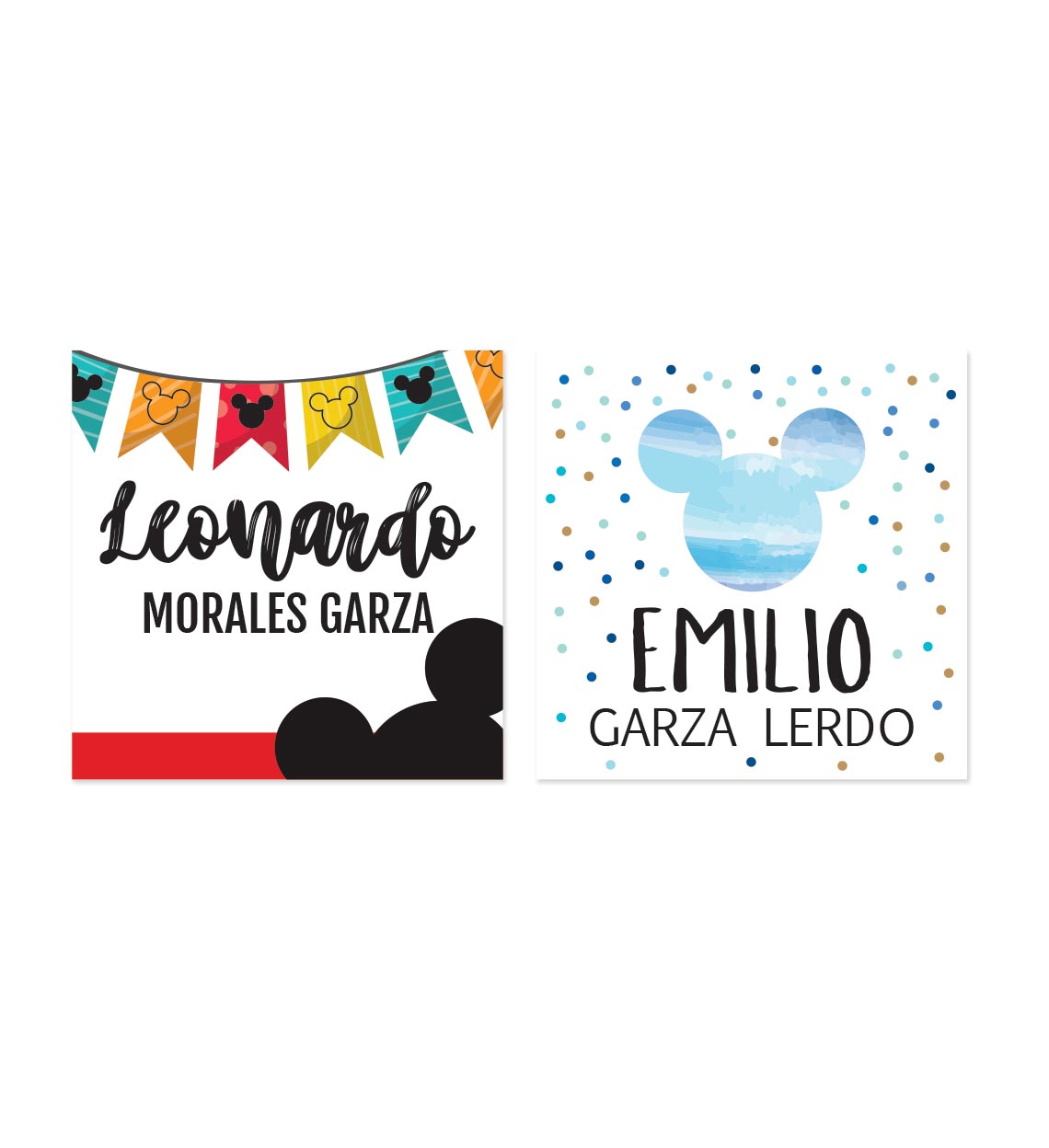 Tarjetas para Regalos Mickey - Oh Yupi Yei Personalizadas