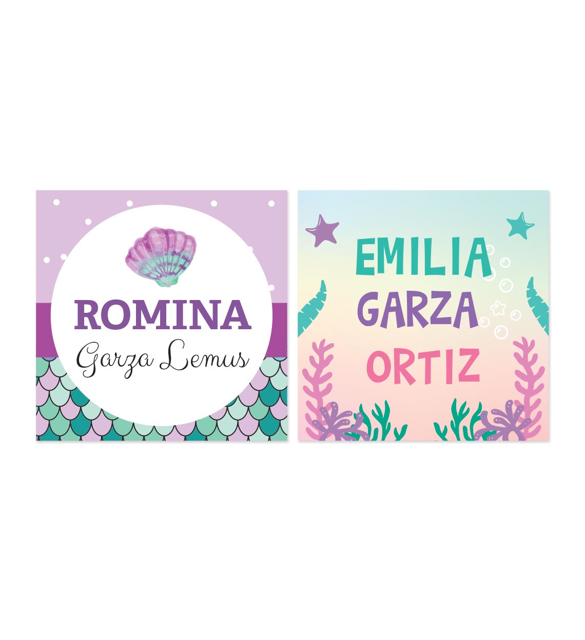 Tarjetas para Regalos Sirenita - Oh Yupi Yei Personalizadas