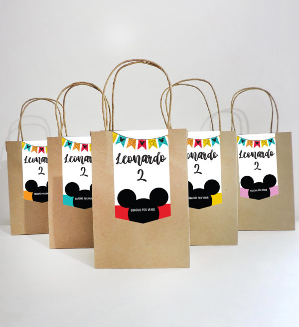 Etiqueta Bolsa de Cumpleaños Mickey