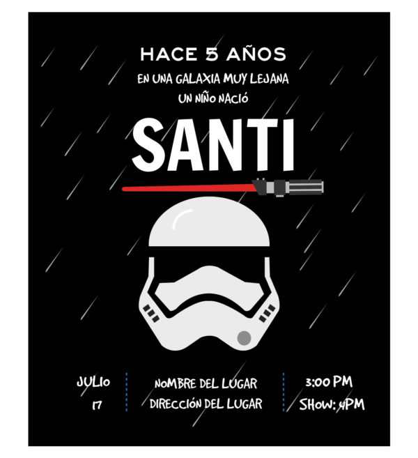 Invitación Cumpleaños Stormtrooper