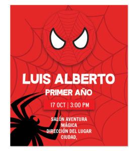 Invitación Cumpleaños Hombre Araña