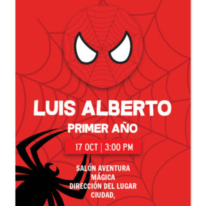 Invitación Cumpleaños Hombre Araña