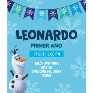 Invitación Cumpleaños Olaf