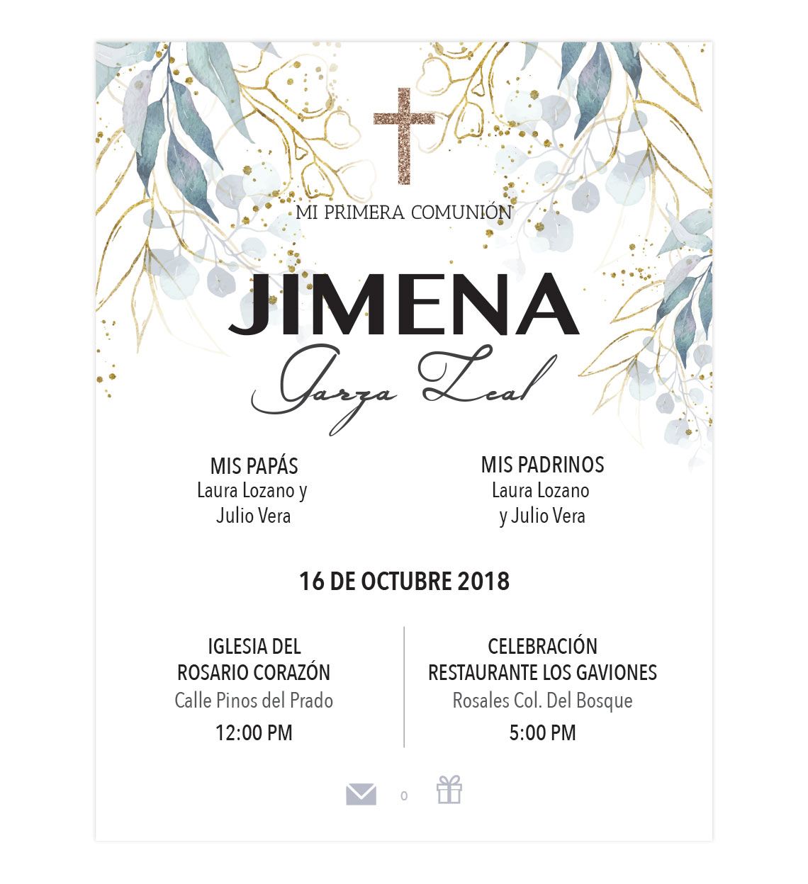 Invitación Comunión Con Foto