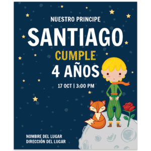 Invitación Cumpleaños Principito