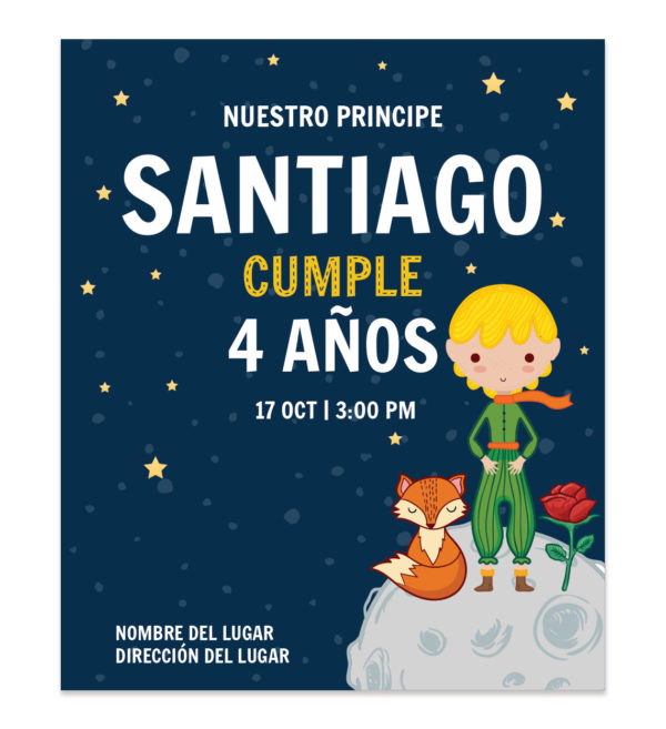 Invitación Cumpleaños Principito