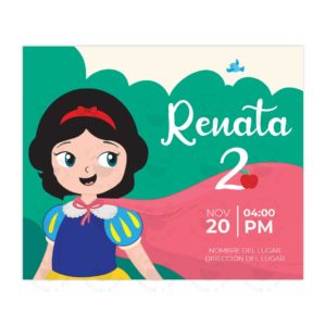 Invitación princesa nieves