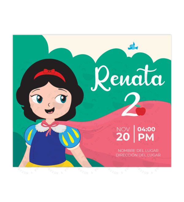 Invitación princesa nieves