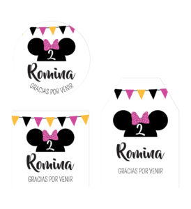 Etiqueta Agradecimiento Minnie Fiesta