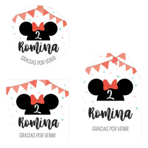 Etiqueta Agradecimiento Minnie Bow